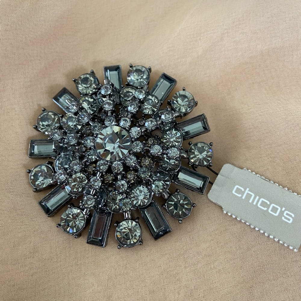 Chico’s crystal brooch